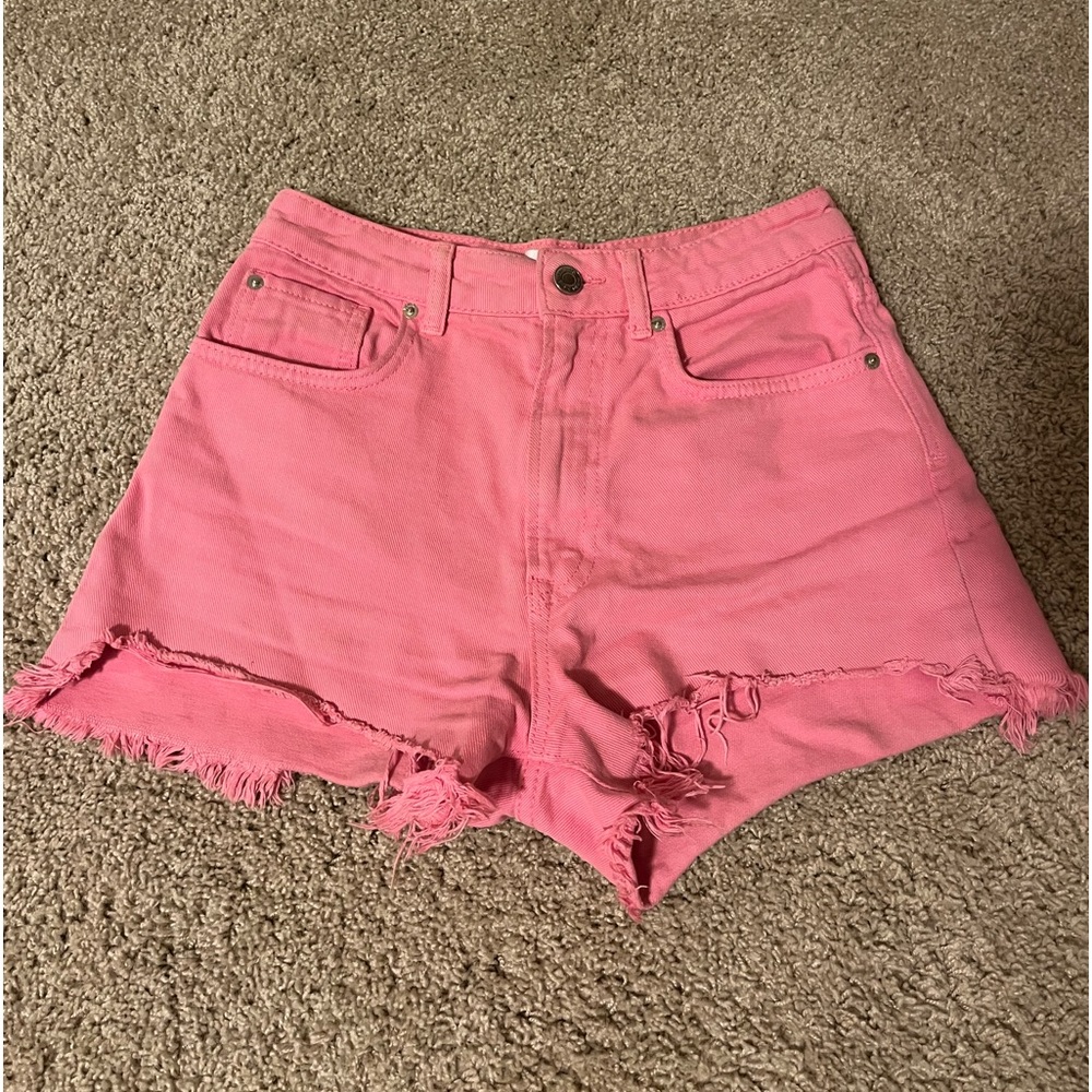 Pink Jean Shorts